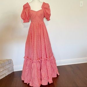 Selkie baby gingham ritz gown COTTON NWT XSpuff sleeve dress